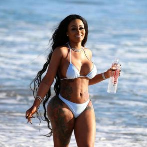 Blac Chyna white bikini