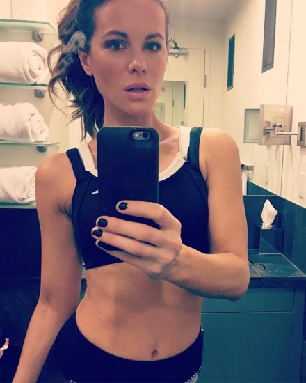 Kate Beckinsale sweaty and hot