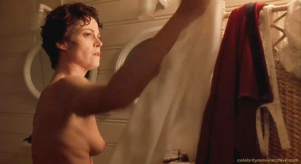 topless Sigourney Weaver nude boobs